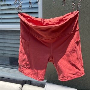 Athleta Salmon Activewear Shorts